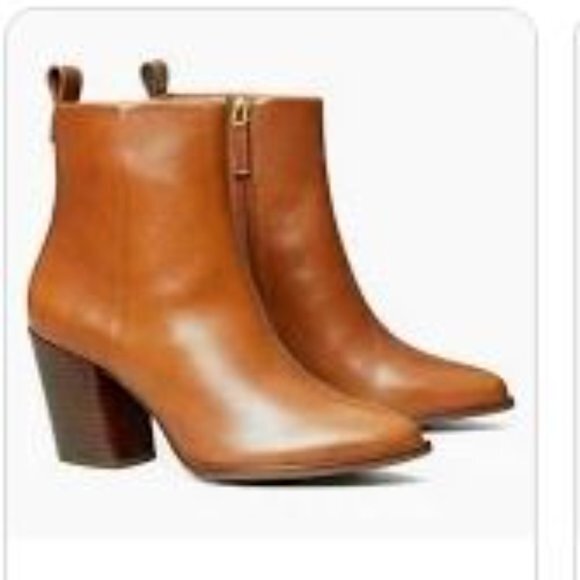 Tory Burch Shoes - Tory Burch Sierra Tan Casual 70mm Zip Up Bootie Size 8.5 NWT